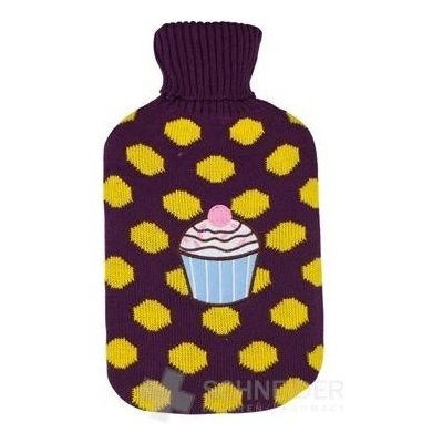 DEPAN Termofor ohrievacia fľaša s pleteným obalom MUFFIN, objem 2 l