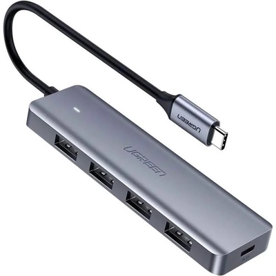 UGREEN 6-in-1 USB-C Hub 4K - мултифункционален хъб за свързване на допълнителна периферия за устройства с USB-C (тъмносив)