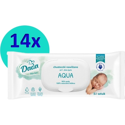 Dada Pure Care vlhčené ubrousky Aqua 14 x 52 ks