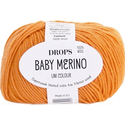 Příze DROPS Baby merino uni color 56 - mandarinka