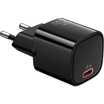 Mcdodo Mini USB-C PD Fast Charger 20W - захранване за ел. мрежа с USB-C изход с технология за бързо зареждане (черен) (D64775)