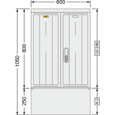 SFOS 600x1050x245mm OZ-2/80 + K-2
