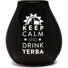 Mate Green Keramická kalabasa Černá Keep Calm 350 ml