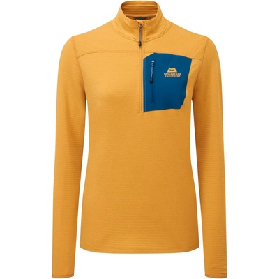 Mountain Equipment Дамски поларен пуловер Mountain Equipment Women's Lumiko Zip T Fleece jumper - Butterscotch / Majolica Blue - размер 42 (EU) (105-3479-0715)