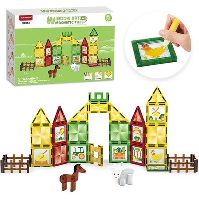Magnetic Tiles Window Art Farm 46 ks
