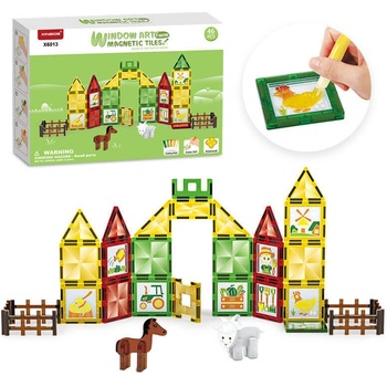 Magnetic Tiles Window Art Farm 46 ks