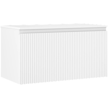 Mexen Rivel шкафа за баня под мивка 90 см с плот, 1 чекмедже, релефна, бяла мат - 91A20-09047-1-BFC01 (91A20-09047-1-BFC01)