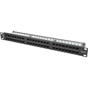 Image 1 of Lanberg Пач панел, Lanberg patch panel 48 port 1U CAT. 6, black (PPU6-1048-B)