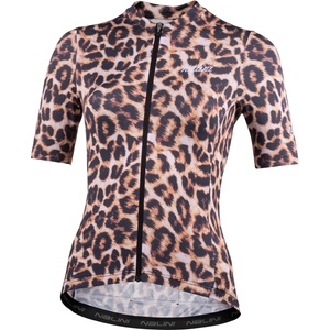 Nalini Дамска фланелка с къс ръкав за колоездене Nalini Women's Animal Jersey Cycling jersey - Leopard (156-2581-0114)