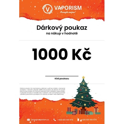 Vaporism Dárkový poukaz Digitální poukaz = 1000 kč