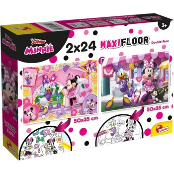 Lisciani Двулицев пъзел Lisciani - Minnie Mouse, 2 х 24 части (LI86597)