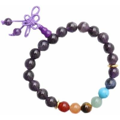 Nefertitis Ametyst Buddha mala náramek čakrový NF10926