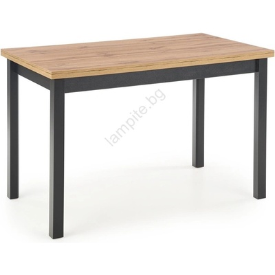 Halmar Трапезна маса KINDOR дъб Wotan/черна (HA0224)