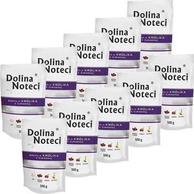 Dolina Noteci Premium bohaté na králika s brusnicami 10 x 500 g