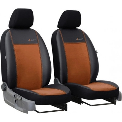 Autopoťah Pok-ter Exclusive Alcantara 1+1 predné Alcantara-koža hnedo-čierne
