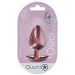 Ouch! Silicone Plug Large 8.9cm Rose Gold - Smooth Surface Design