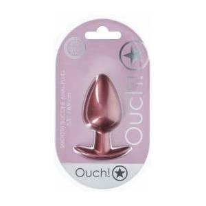 Ouch! Silicone Plug Large 8.9cm Rose Gold - Smooth Surface Design
