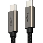 Ringke Кабел с бързо зареждане за устройства с USB-C  орт (100 см) - Ringke USB-C to USB-C Data Cable 60W (черен) (KF2323421)