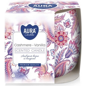 AURA Декоративна свещ с аромат aura casmir vanilie и горене 20 часа (sn71s-61)