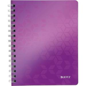 Leitz Спирална тетрадка на каре LEITZ Wow A/5 80 листа лилаво 46410062 (46410062)