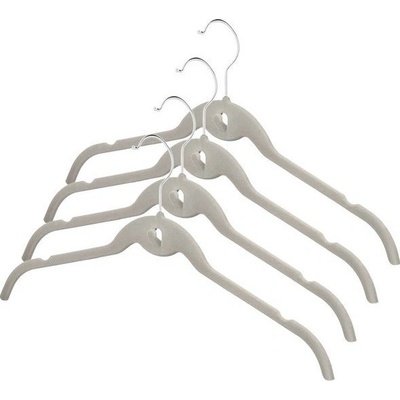 Nikaro Sada sametových ramínek Compactor Velvet 4 ks béžová – Zboží Dáma