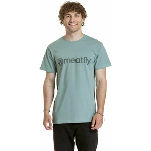 Meatfly мъжка тениска Striped Logo Dusty Mint Meatfly | Sin | МЪЖЕ | M