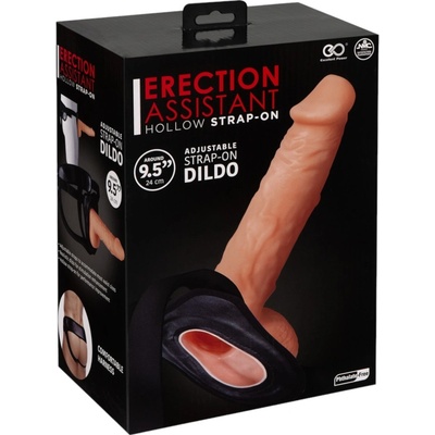 Excellent Power Erection Assistant Hollow Strap-On - duté pripínacie dildo telová farba