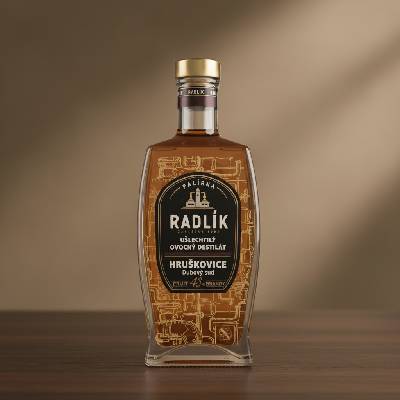Radlík Hruškovice z Dubového Sudu 43% 0,5 l (holá láhev)