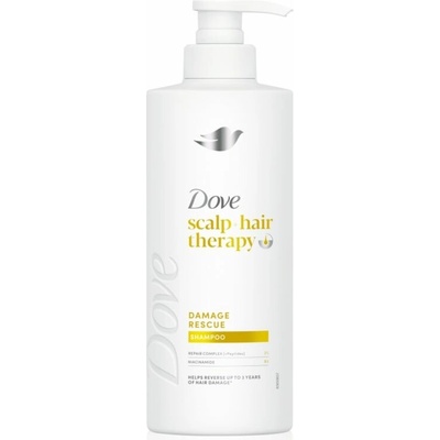 Dove Scalp + Hair Therapy Damage Rescue šampón pre poškodené vlasy 400 ml