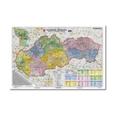 STIEFEL Mapa Slovensko-Kraje a územné obvody