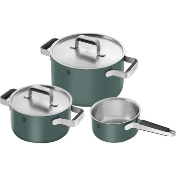 ZWILLING Pure Комплект тенджери с касерола и 2 капака, зелен, 5 ч (1028857)