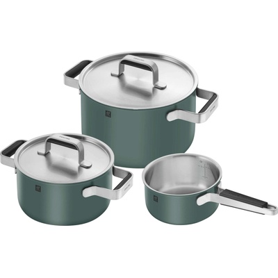 ZWILLING Pure Комплект тенджери с касерола и 2 капака, зелен, 5 ч (1028857)
