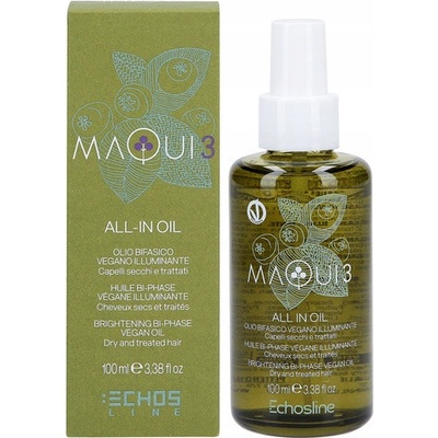 Echosline Maqui 3 All-In Oil dvojfázový rozjasňujúci olej pre suché a chemicky ošetrené vlasy 100 ml