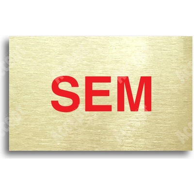 ACCEPT Tabulka SEM - TAM - typ 11 (80 x 50 mm) - zlatá tabulka - barevný tisk bez rámečku