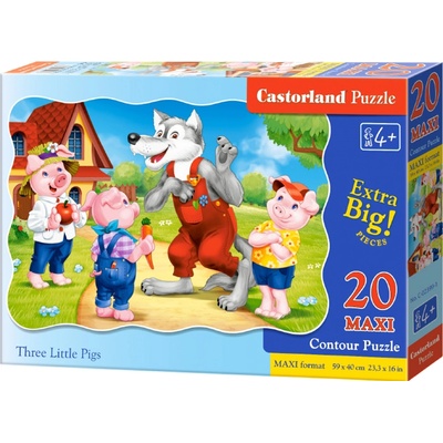 Castorland Пъзел Castorland от 20 XXL части - Трите прасенца (C-02399)