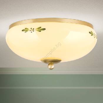 Orion DL 7-673 - Плафон LANDHAUS 2xE27/60W/230V Ø 28 см месинг/бежов (OR0146)