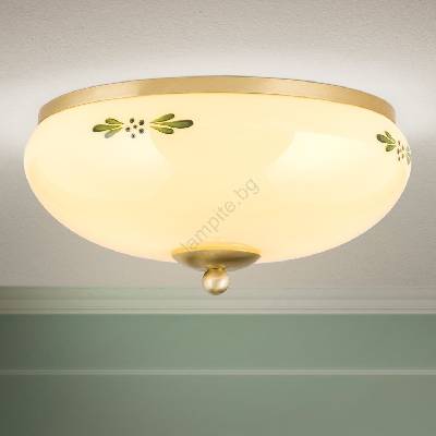 Orion DL 7-673 - Плафон LANDHAUS 2xE27/60W/230V Ø 28 см месинг/бежов (OR0146)