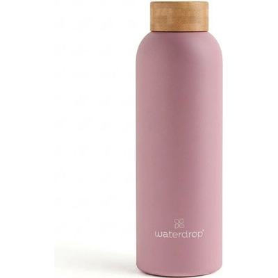 Waterdrop termo nerezová lahev 600 ml Pastelová růžová matná