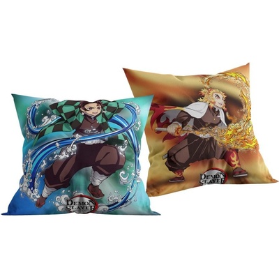 Halantex Obojstranný vankúš Demon Slayer Zabijak démonov 40 x 40