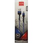  Кабел за бързо зареждане и прехвърляне на данни, USB към micro USB, XS-026 - 120 см