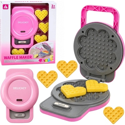 LEAN Toys Detský vaflovač so svetelnými a zvukovými efektmi, ružový