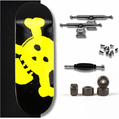 Blackriver Fingerboard Starter Set X-Wide 33,3 5PLY New Skull Neon Yellow