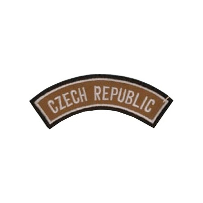 Armed Hodnostní nášivka Domovenka, podklad coyote, bílé písmo, černé lemování – Zboží Dáma