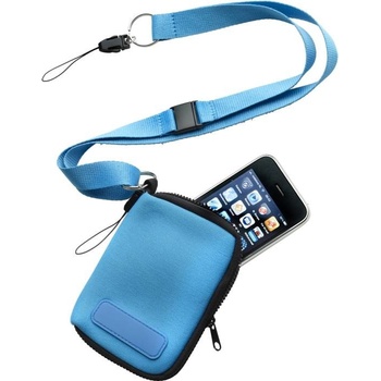 Pouzdro Neoprenový obal na mobil nebo MP3, světle modré