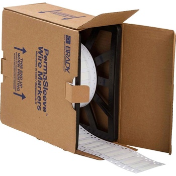 Brady LSZH-375-2-WT / 141242, етикети, THT Low Smoke Halogen Free Permasleeve Wire Marking Sleeves, 50.80 mm x 16.40 mm (141242)