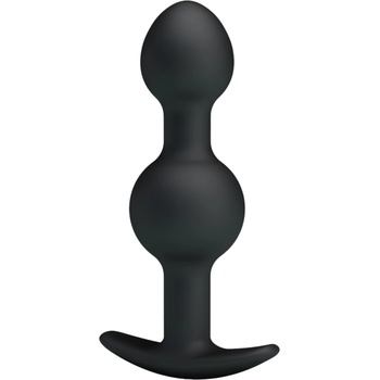 Pretty Love - дилдо с вътрешни топчета (черно)