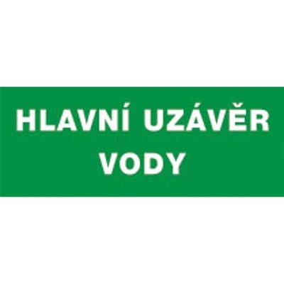 ČERVA Tabulka bezpečnostní - Hlavní uzávěr vody 9903002899999