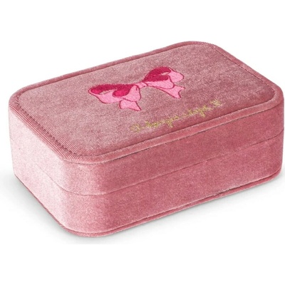 Konges Sløjd Dětská šperkovnice se šperky Pink, růžová barva, textil