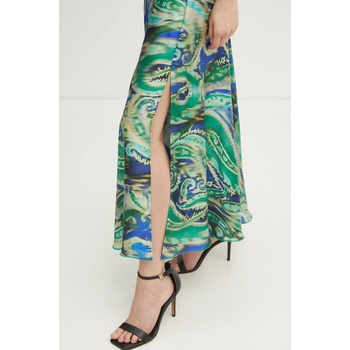Simona Corsellini Рокля Simona Corsellini в зелено дълга разкроена P25CPAB033 (P25CPAB033)
