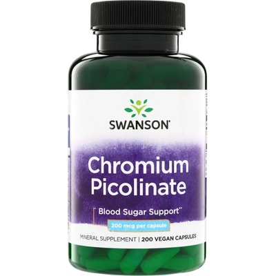 Swanson Chromium Picolinate 200mcg 200 kapslí